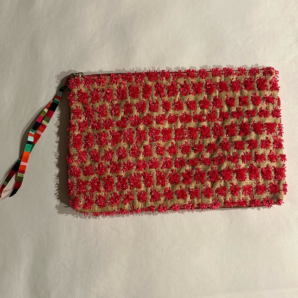 Anthropologie Miss Albright woven zip clutch